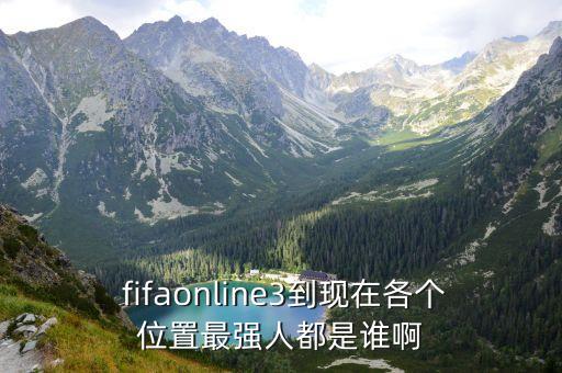  fifaonline3到現(xiàn)在各個位置最強人都是誰啊