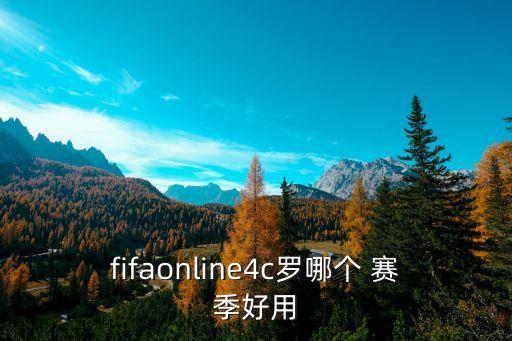 fifaonline4c羅哪個 賽季好用