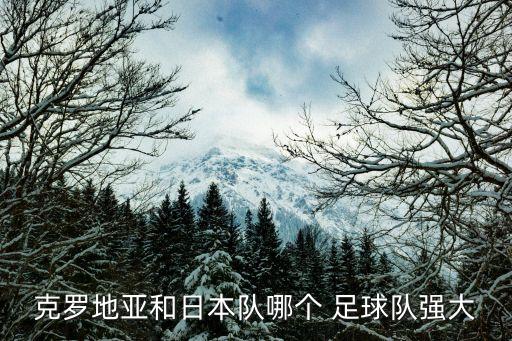 克羅地亞和日本隊哪個 足球隊強(qiáng)大