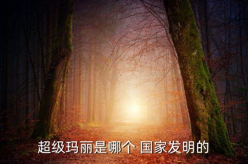 超級(jí)瑪麗是哪個(gè) 國(guó)家發(fā)明的