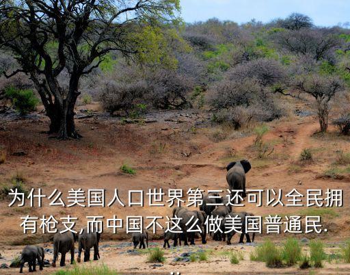 為什么美國(guó)人口世界第三還可以全民擁有槍支,而中國(guó)不這么做美國(guó)普通民...