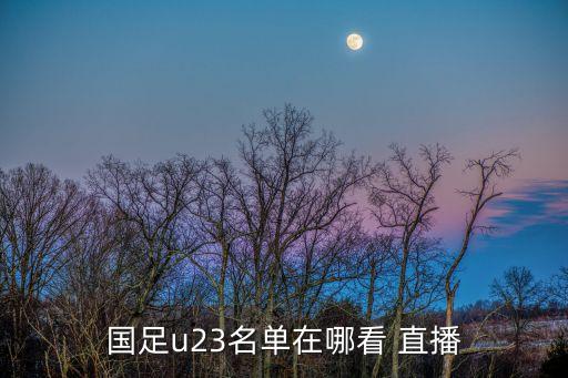 國足u23名單在哪看 直播