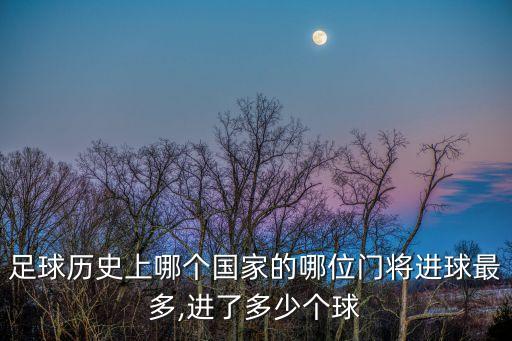足球歷史上哪個(gè)國(guó)家的哪位門(mén)將進(jìn)球最多,進(jìn)了多少個(gè)球