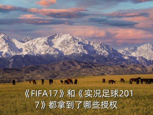 《FIFA17》和《實況足球2017》都拿到了哪些授權(quán)