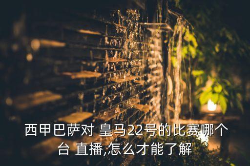 西甲巴薩對 皇馬22號的比賽哪個臺 直播,怎么才能了解