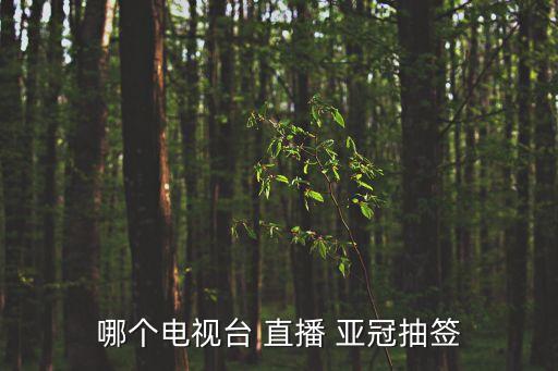 哪個電視臺 直播 亞冠抽簽