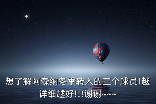 想了解阿森納冬季轉(zhuǎn)入的三個球員!越詳細越好!!!謝謝~~~