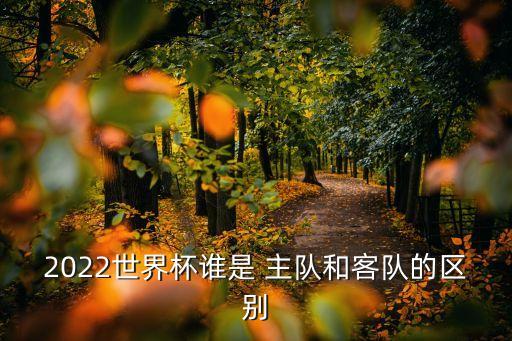 2022世界杯誰(shuí)是 主隊(duì)和客隊(duì)的區(qū)別