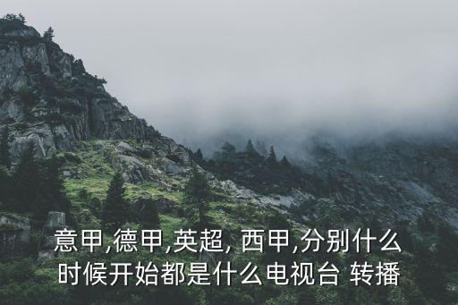 意甲,德甲,英超, 西甲,分別什么時候開始都是什么電視臺 轉(zhuǎn)播