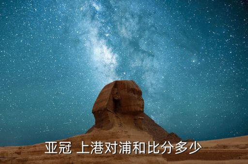亞冠 上港對(duì)浦和比分多少