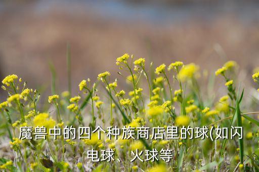  魔獸中的四個種族商店里的球(如閃電球、火球等