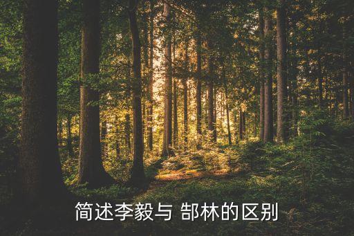 簡(jiǎn)述李毅與 郜林的區(qū)別