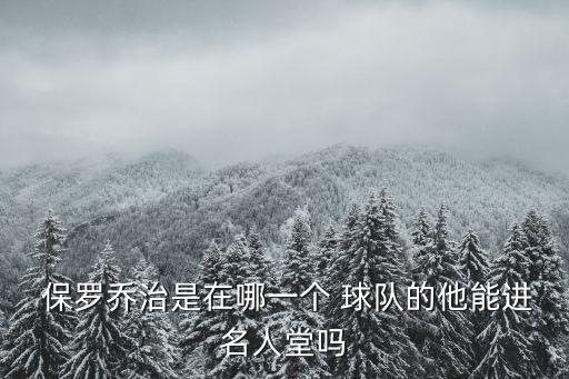  保羅喬治是在哪一個 球隊的他能進名人堂嗎