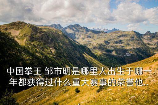 鄒市明 哪個(gè)臺(tái)直播,武漢拳王鄒市明妻子何晴瑩已婚