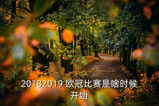 20182019 歐冠比賽是啥時(shí)候開(kāi)始