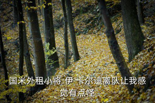 國(guó)米外租小將:伊 卡爾迪離隊(duì)讓我感覺有點(diǎn)怪