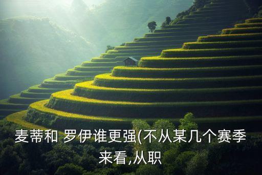 麥蒂和 羅伊誰(shuí)更強(qiáng)(不從某幾個(gè)賽季來(lái)看,從職