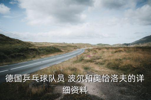 德國(guó)乒乓球隊(duì)員 波爾和奧恰洛夫的詳細(xì)資料