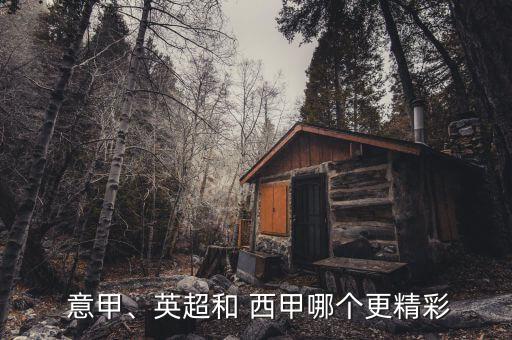  意甲、英超和 西甲哪個(gè)更精彩