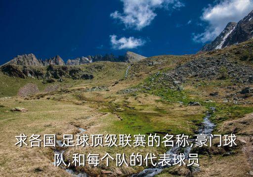 求各國(guó) 足球頂級(jí)聯(lián)賽的名稱,豪門球隊(duì),和每個(gè)隊(duì)的代表球員