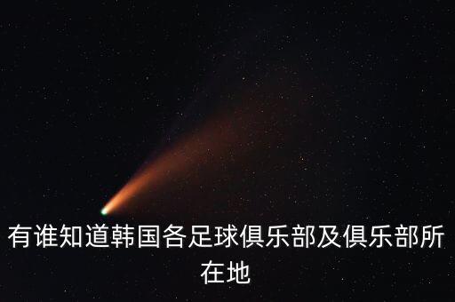 有誰知道韓國(guó)各足球俱樂部及俱樂部所在地