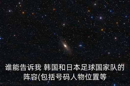 誰(shuí)能告訴我 韓國(guó)和日本足球國(guó)家隊(duì)的陣容(包括號(hào)碼人物位置等