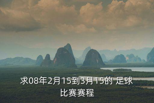 求08年2月15到3月15的 足球比賽賽程
