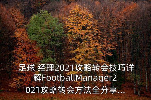  足球 經(jīng)理2021攻略轉(zhuǎn)會(huì)技巧詳解FootballManager2021攻略轉(zhuǎn)會(huì)方法全分享...