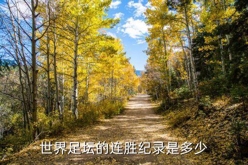 世界足壇的連勝紀錄是多少