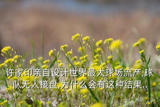 許家印親自設(shè)計世界最大球場流產(chǎn),球隊無人接盤,為什么會有這種結(jié)果...