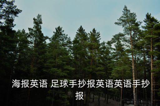  海報(bào)英語(yǔ) 足球手抄報(bào)英語(yǔ)英語(yǔ)手抄報(bào)