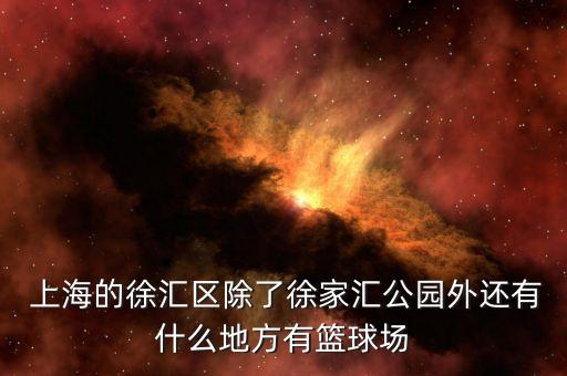  上海的徐匯區(qū)除了徐家匯公園外還有什么地方有籃球場(chǎng)