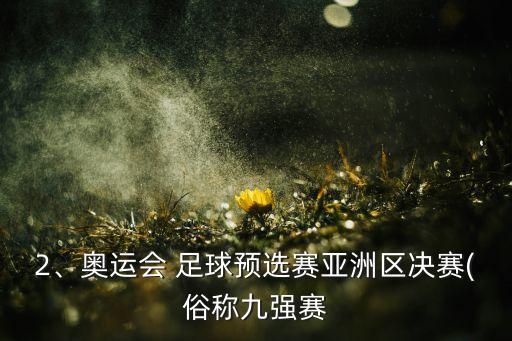2、奧運(yùn)會(huì) 足球預(yù)選賽亞洲區(qū)決賽(俗稱九強(qiáng)賽