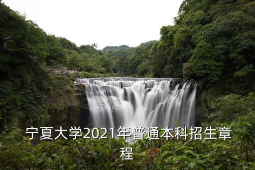  寧夏大學2021年普通本科招生章程