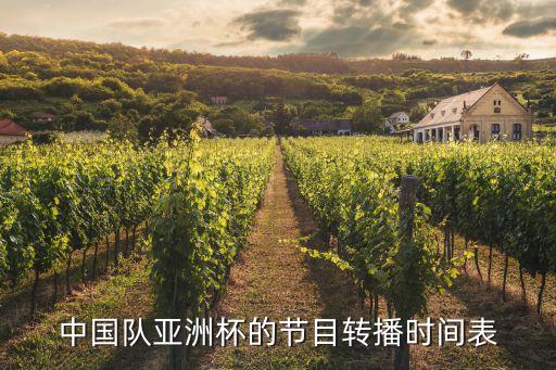 中國隊(duì)亞洲杯的節(jié)目轉(zhuǎn)播時間表