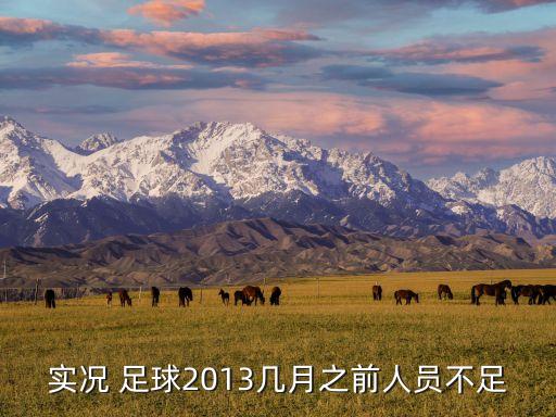 實況 足球2013幾月之前人員不足