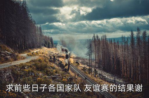 求前些日子各國(guó)家隊(duì) 友誼賽的結(jié)果謝