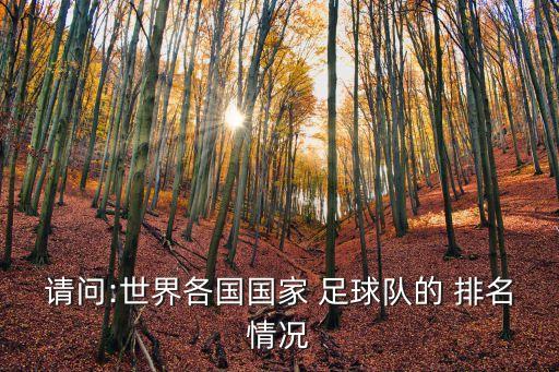 請(qǐng)問:世界各國(guó)國(guó)家 足球隊(duì)的 排名情況