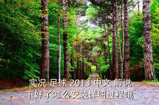  實(shí)況 足球 2013 中文 解說(shuō)下好了怎么安裝詳細(xì)過(guò)程哦