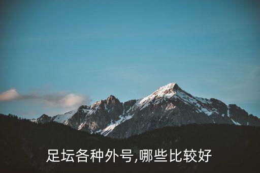 足壇各種外號(hào),哪些比較好