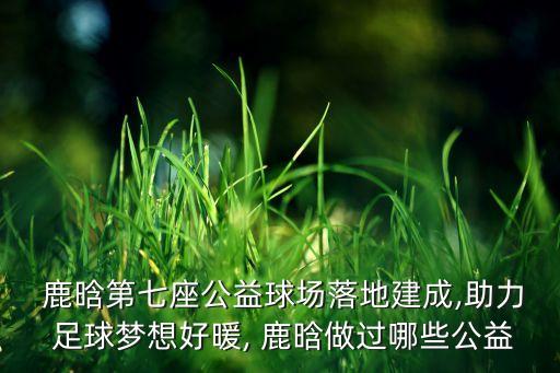  鹿晗第七座公益球場(chǎng)落地建成,助力 足球夢(mèng)想好暖, 鹿晗做過(guò)哪些公益