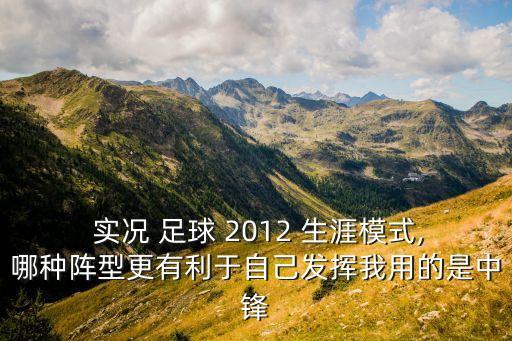 實況足球2012 生涯