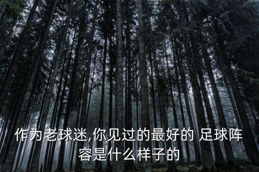 作為老球迷,你見過(guò)的最好的 足球陣容是什么樣子的