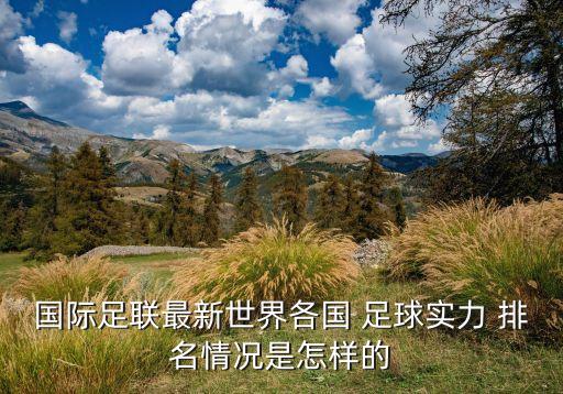 國際足聯最新世界各國 足球實力 排名情況是怎樣的