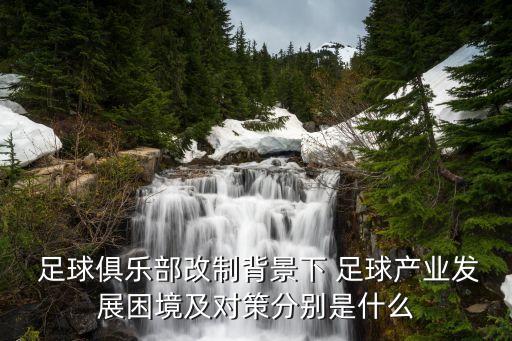  足球俱樂部改制背景下 足球產(chǎn)業(yè)發(fā)展困境及對(duì)策分別是什么