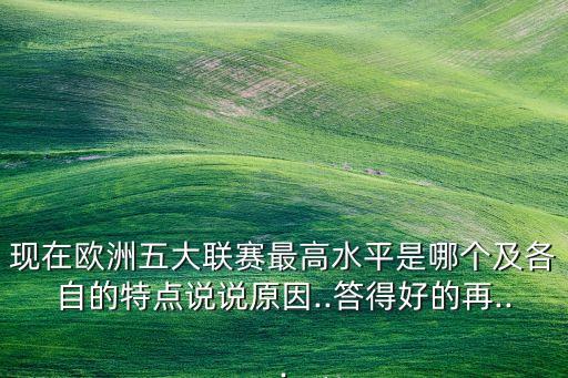 現(xiàn)在歐洲五大聯(lián)賽最高水平是哪個(gè)及各自的特點(diǎn)說說原因..答得好的再...