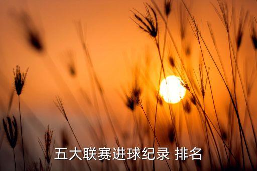五大聯(lián)賽進球紀(jì)錄 排名