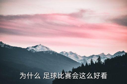 為什么 足球比賽會(huì)這么好看