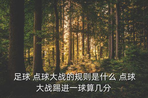  足球 點球大戰(zhàn)的規(guī)則是什么 點球大戰(zhàn)踢進一球算幾分