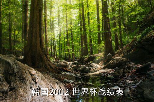 韓國足球隊歷年世界杯技術(shù)統(tǒng)計